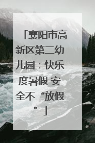 襄阳市高新区第二幼儿园：快乐度暑假 安全不“放假”